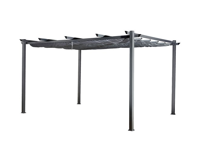 Pérgula autoportante CASSIS - estrutura em alumínio 299x405 Cinza
