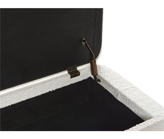 Beliani Banco de cama Chenille WARREN 100x40 Branco