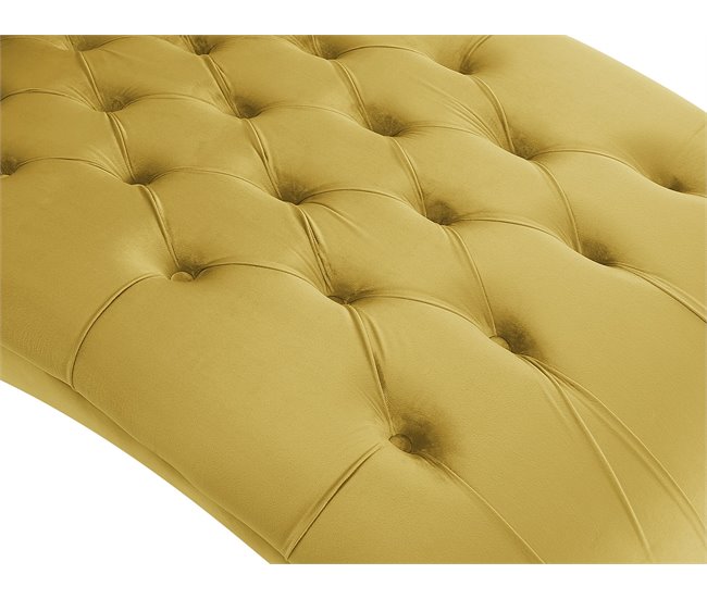Beliani Chaise longue Terciopelo MURET Bege
