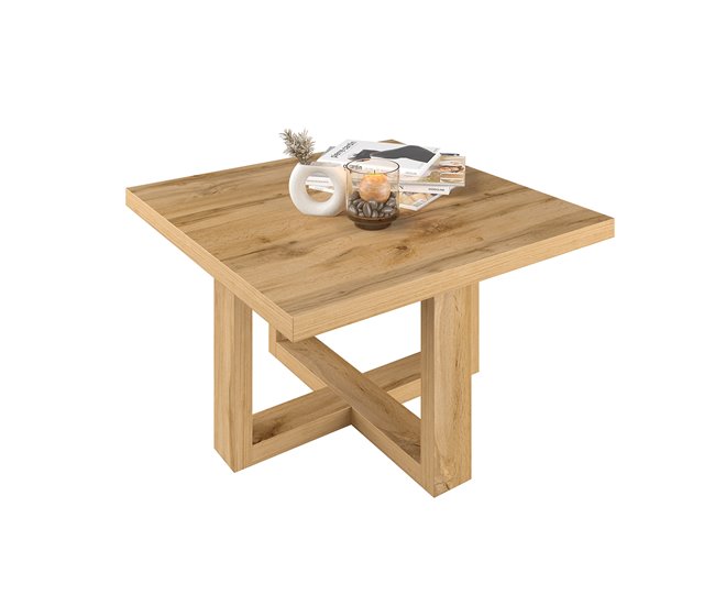 Mesa de centro quadrada Ezgui 75x75 Madeira
