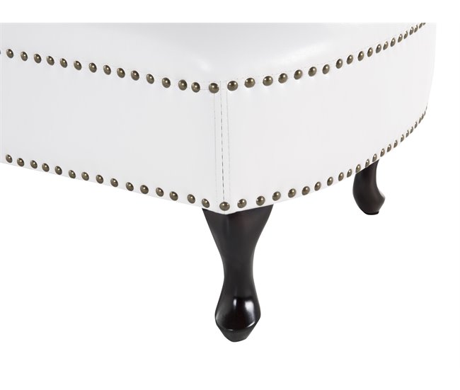 Beliani Chaise longue versão à esquerda Pele sintética NIMES Branco