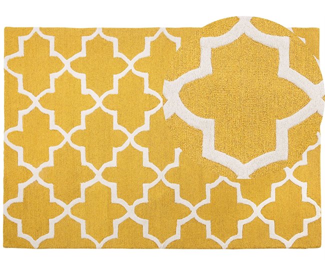 Beliani Pelos curtos SILVAN 160x230 Amarelo