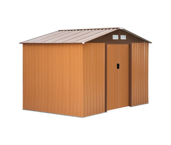 Abrigo de Armazenamento Aço Lacado e PP Outsunny Amarelo