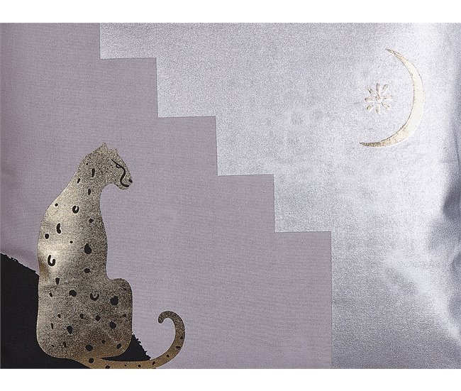 Beliani Almofada decorativa DIGITALIS Cinza