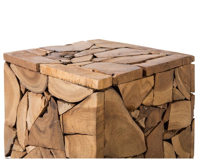 Beliani Mesa de jantar NORLEY 30x30 Castanho