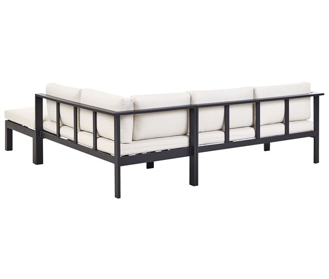 Beliani Conjunto de jardín MESSINA Creme