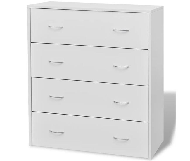 Aparador consola mueble de almacenamiento con 4 cajones Branco