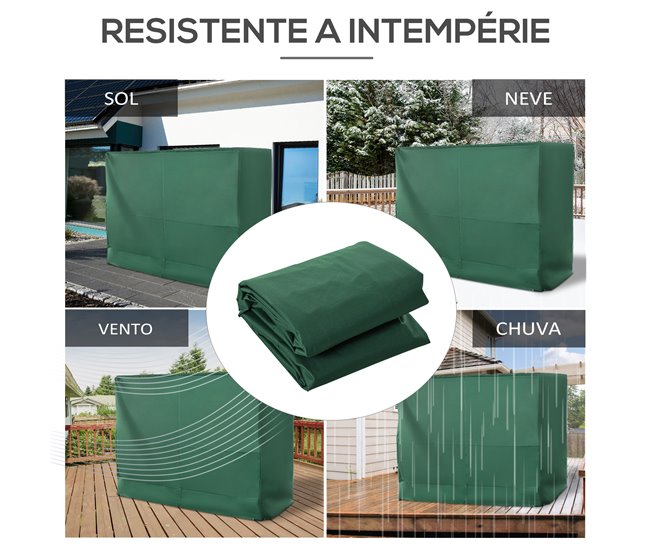 Capa para Baloiço de Jardim Tecido Oxford Outsunny Verde