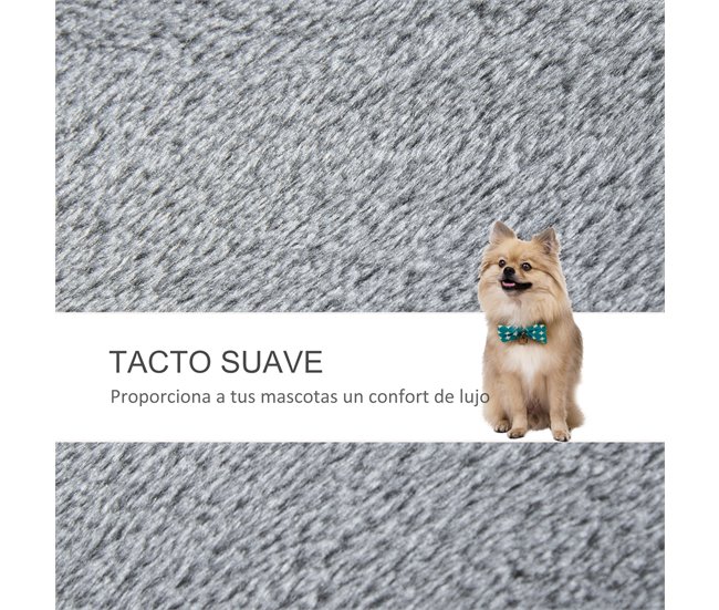 Escada para Gatos Aglomerado de Madeira, Poliéster e Feltro Cinza