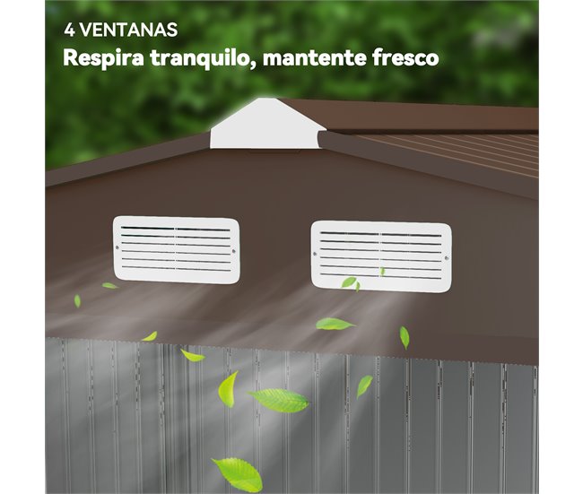 Abrigo de Armazenamento Aço Lacado e PP Outsunny Amarelo