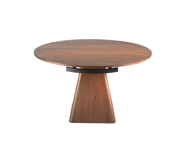 ANGEL CERDA Mesa de jantar extensível redonda nogueira 140x80 Nogal