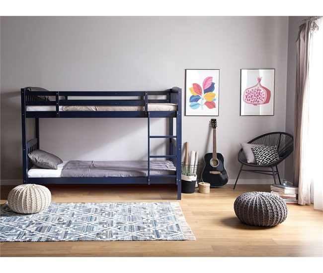 Beliani Beliche Pinho REVIN 97x208 Azul Marino