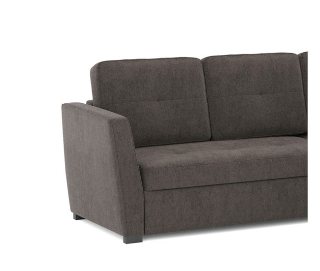 Sofá de canto com cama OSCAR II Castanho