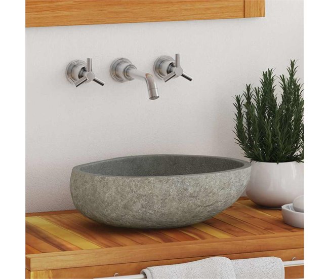 Lavatório - Lavabo - Pia de banheiro oval Antracite