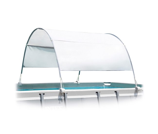Toldo para piscina tubular com proteção UV + 50 INTEX Branco