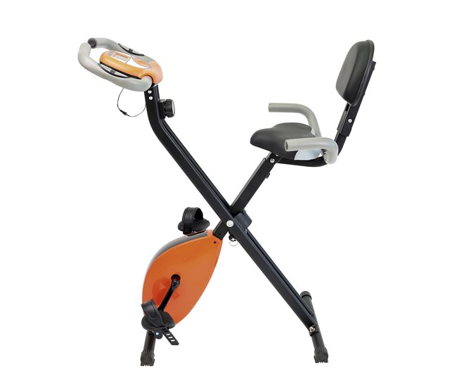 Bicicleta Ultrasport para Treino em Casa - Compacta e Eficaz Preto/ Laranja