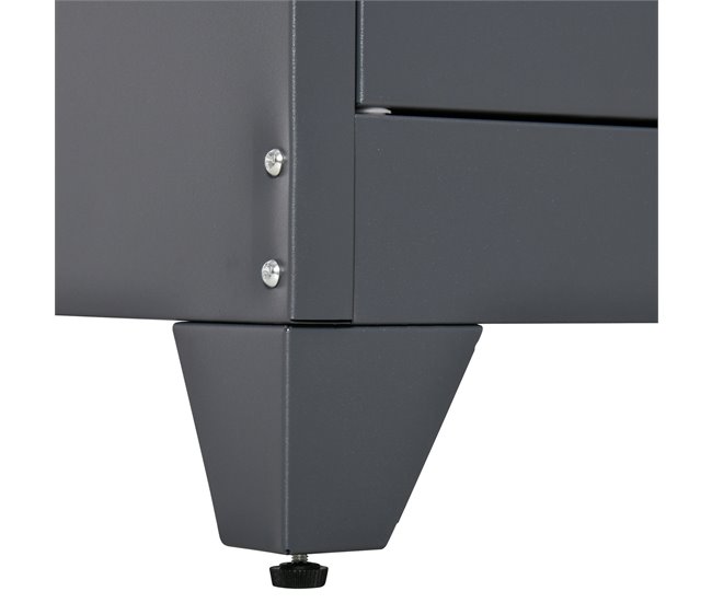Armário de Metal Metal HOMCOM Cinza