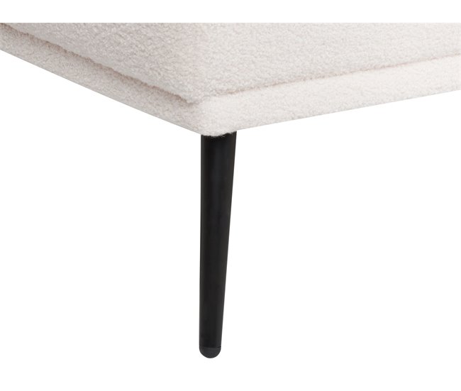 Beliani Chaise longue Bouclé ARTHEZE Castanho Claro