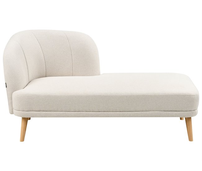 Beliani Chaise longue à esquerda Poliéster TANLAY Bege