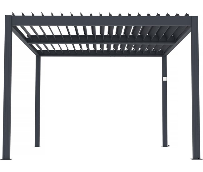 Pérgula bioclimática elétrica com LED Cinza