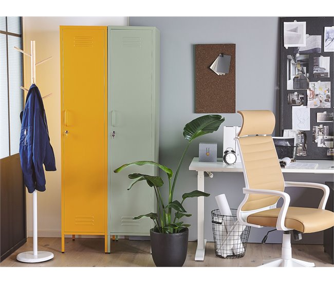 Beliani Estantería de oficina FROME Amarelo