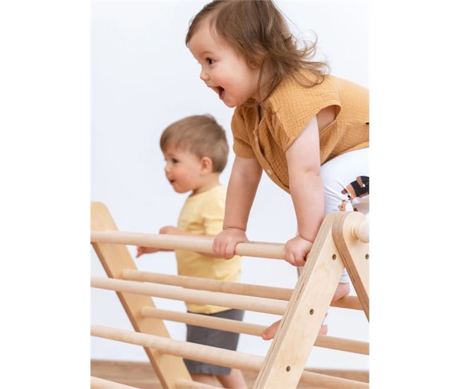 Triângulo de escalada SIPITRI de 2 segmentos, altura ajustável Madeira