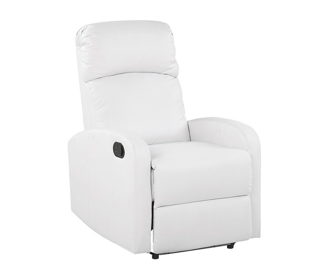 Beliani Cadeira reclinável VIRRAT Branco