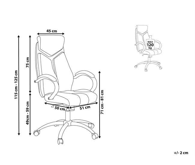 Beliani Silla de oficina FORMULA Bege