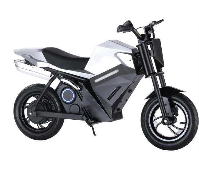 Motocicleta elétrica infantil de 250 W com 3 velocidades, LED Preto