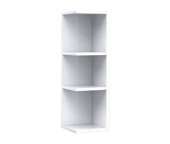 Armário de parede com efeito madeira Branco