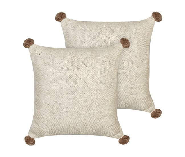 Beliani Almofada decorativa OBERONIA Bege