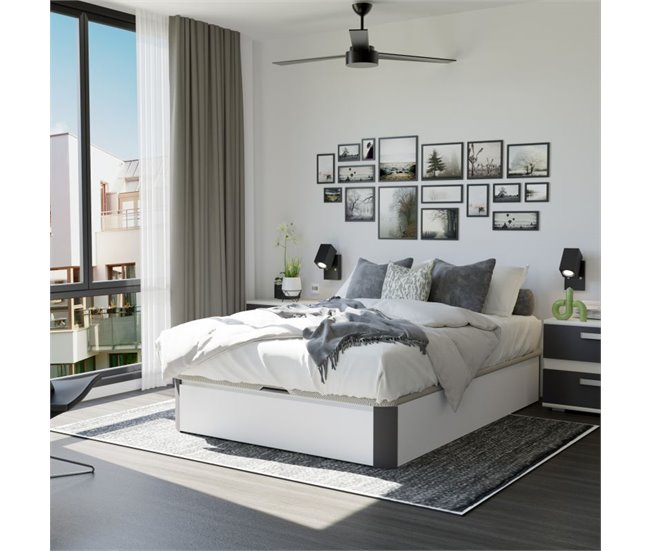 Sommier rebatível luxo S-Max 3D 135x190 Branco/cinza