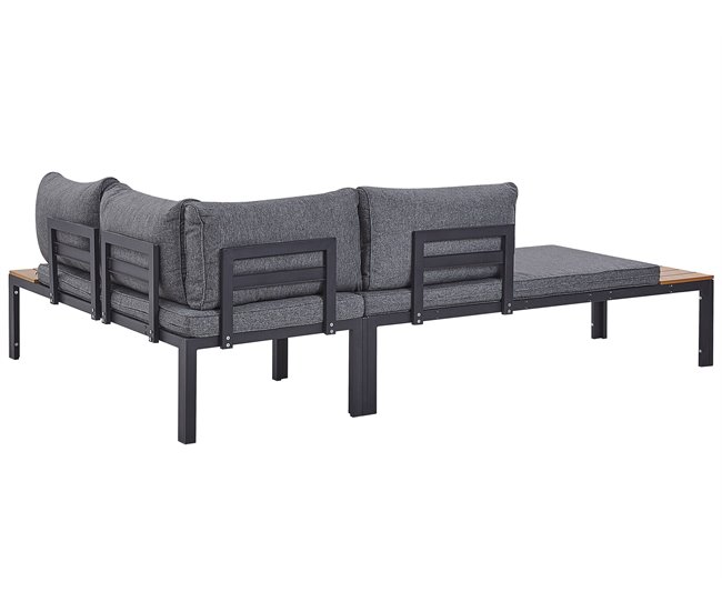 Beliani Conjunto lounge PIENZA Preto