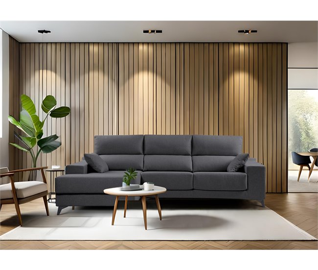 Chaise longue NOELIA 3 lugares Antracite
