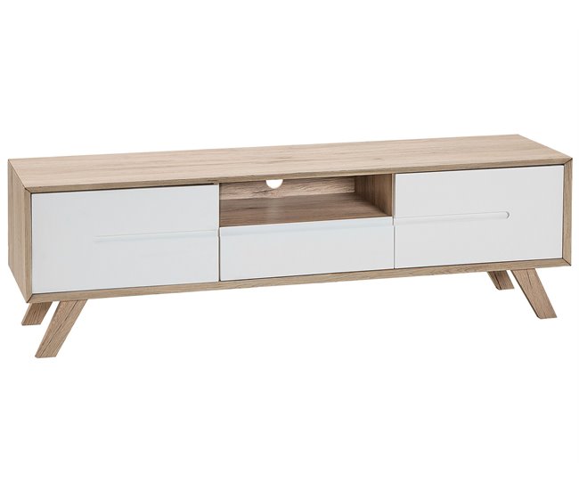 Beliani Mesa de TV FORESTER 150 Branco
