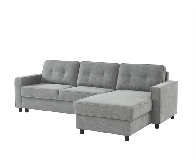 Chaise longue CIAN reversível 3 lugares cinza Cinza