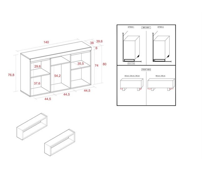 Aparadores para sala Castanho