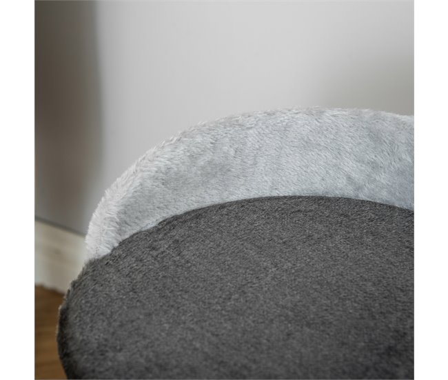 Arranhador para Gatos Aglomerado de Madeira, Pelúcia e Sisal Cinza