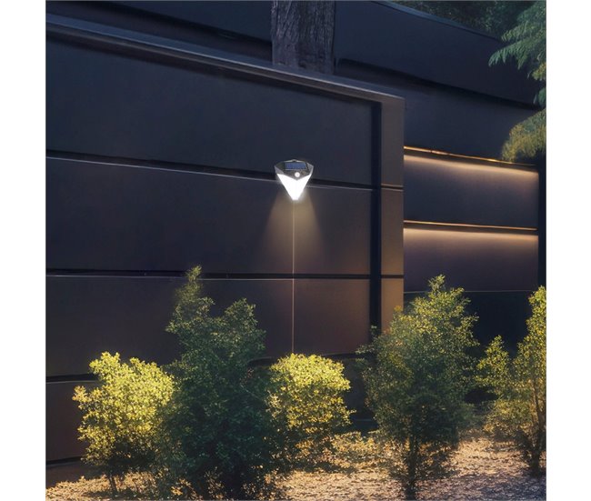 Aktive Pacote de 6 luminárias de parede LED solares com sensor Preto