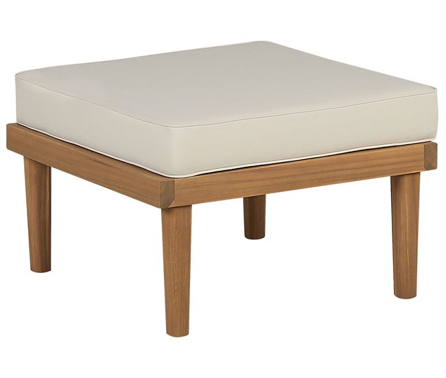Beliani Conjunto lounge Madeira de acácia BARATTI Creme