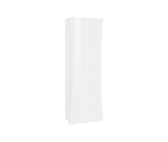 Armário multiuso com 1 porta efeito madeira Branco Brillo