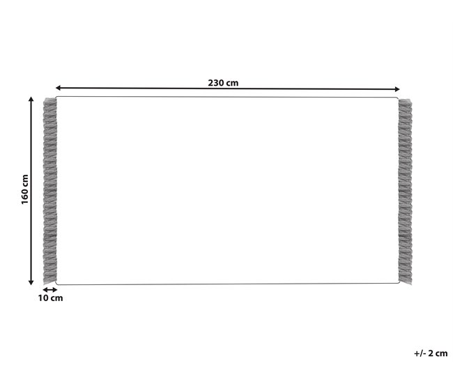 Beliani Pelos curtos BOZKIR 160x230 Bege