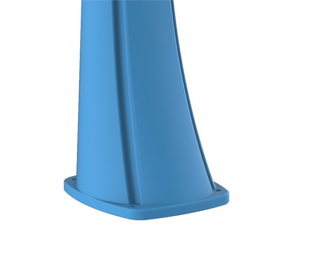 Starmatrix RIOXXL 40 litros de duche de polietileno curvo com aquecimento solar, Cinza Azul