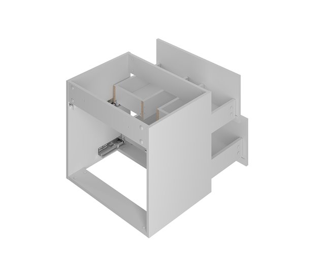 Móvel de lavatório duplo 2 nichos Izae Branco