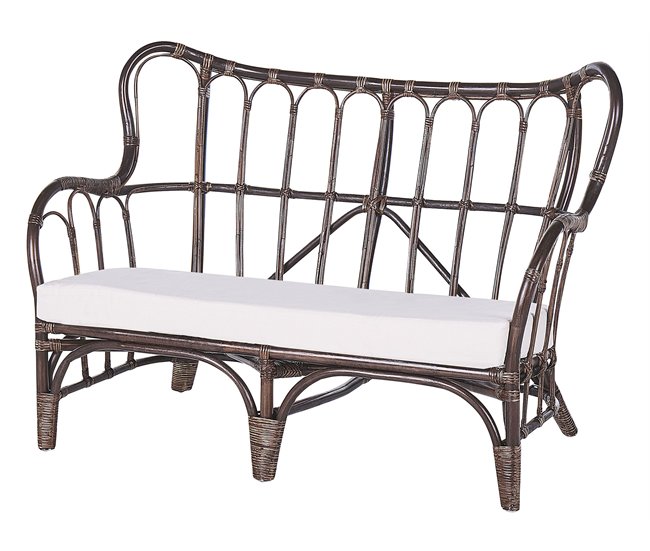 Beliani Conjunto lounge Rattan/vime BRINDISI Castanho