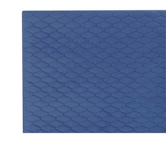 Beliani Cama com estrado Veludo BAYONNE 191x212 Azul