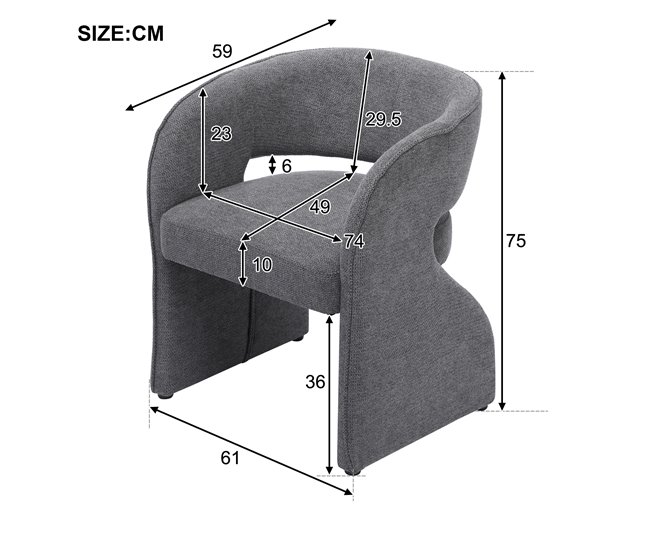 Poltronas de interior Cinza