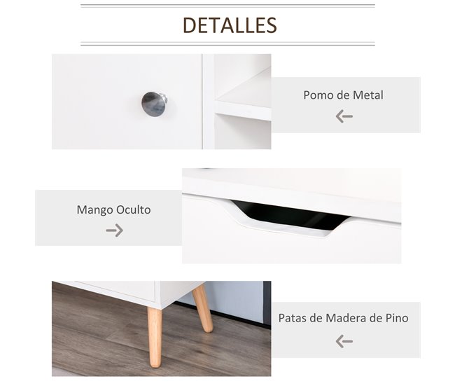 Armário de TV Particle Board HOMCOM 120 Branco