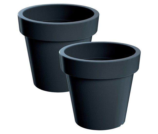 2x lofly plástico pote Antracite
