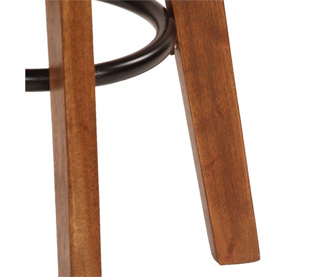 Juego de dos taburetes de bar de diseño, asiento Castanho